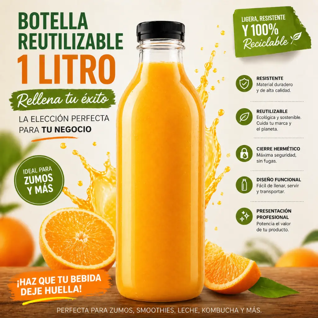 Botella de plástico 1 Litro anuncio.webp