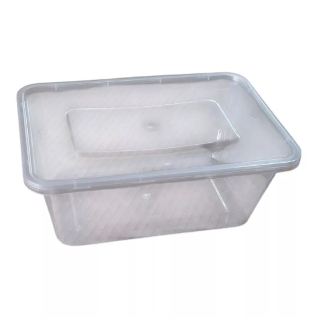 [ERPPN000001] Tarrina transparente rectangular con tapa 1.000 cc P/50 uds
