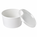 Tarrina redonda blanca 500 cc con tapa P/50 uds