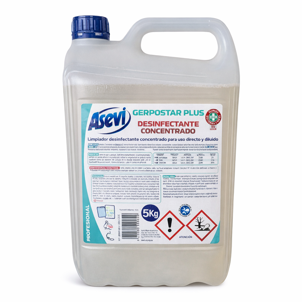 [24162] Desinfectante multiusos concentrado Asevi Gerpostar Plus 5 L