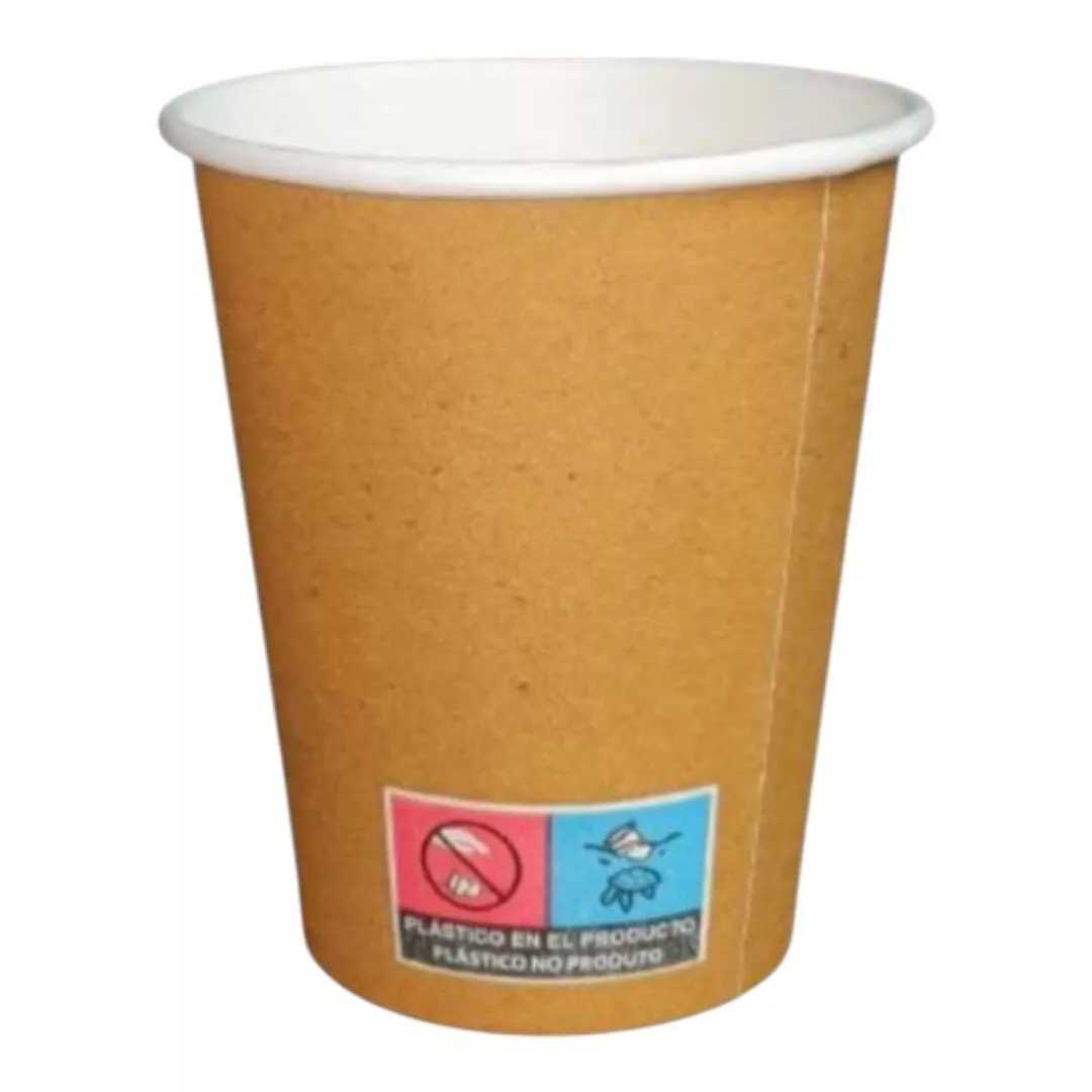 Vaso de cartón kraft 120 cc P/50 uds