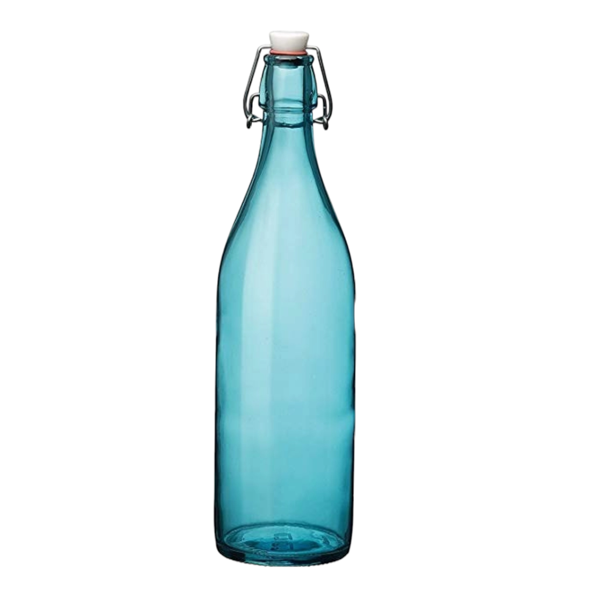 Botella de cristal azul retro 1 Litro