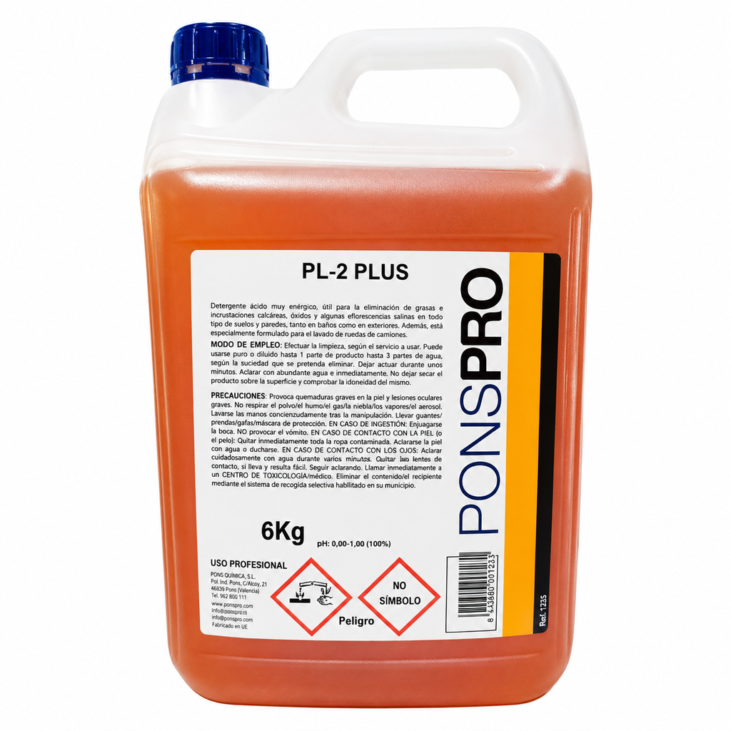 Desengrasante concentrado para planchas PL-2 Plus 6 kg