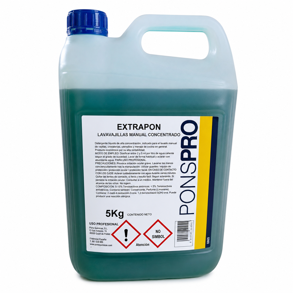 Lavavajillas manual concentrado Extrapon 5 L