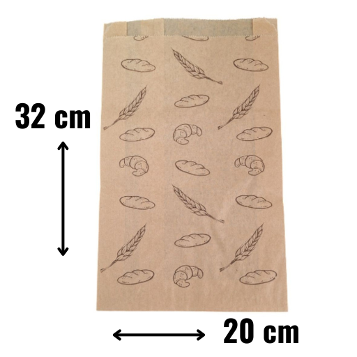 [BOPABO000012] Bolsa de papel kraft 20+5x32 C/1000 uds