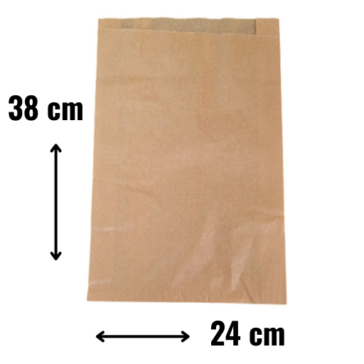 [BOPAPA000009] Bolsa de papel kraft 25+8x36 C/1000 uds