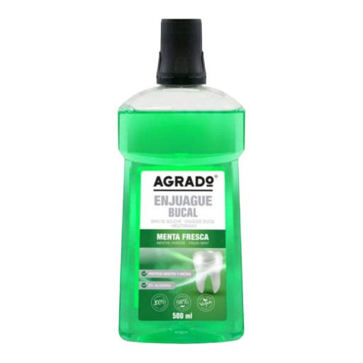 [562325] Enjuague bucal menta fresca Agrado 500 ml.