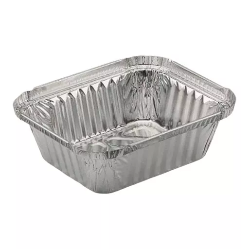 [ALBAR0000017] Bandeja de aluminio rectangular 470 cc P/100 uds
