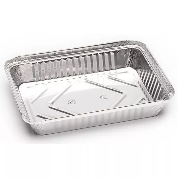 [ALBAR0000019] Bandeja de aluminio rectangular 900 cc P/100 uds